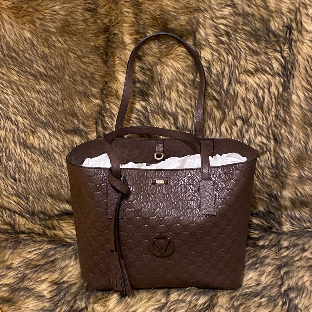 Valentino Soho Medallion Leather Tote